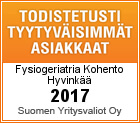 Fysiogeriatria Kohento tyytyvaisimmat asiakkaat 2017